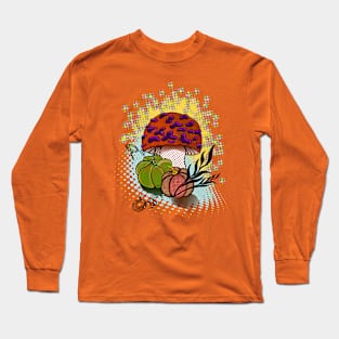 Abstraction. Mushroom and pumpkins. Long Sleeve T-Shirt